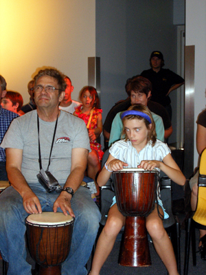 Questacon Harmony Day 2006 Canberra interactive drumming Toby Allen